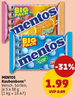 PENNY MENTOS Kaubonbons Angebot