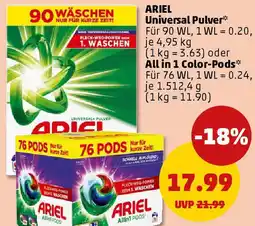 PENNY ARIEL Universal Pulver oder All in 1 Color-Pods Angebot