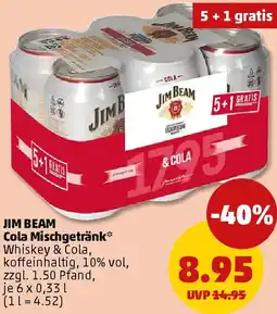 PENNY JIM BEAM Cola Mischgetränk Angebot