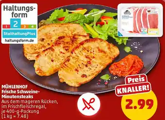 PENNY MÜHLENHOF Frische Schweine Minutensteaks Angebot