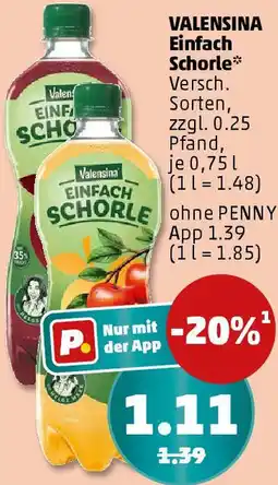 PENNY VALENSINA Einfach Schorle Angebot