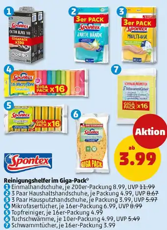 PENNY Spontex Reinigungshelfer im Giga-Pack Angebot