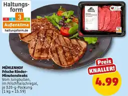 PENNY MÜHLENHOF Frische Rinder Minutensteaks Angebot
