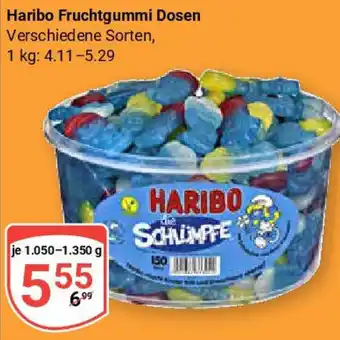 Globus Haribo Fruchtgummi Dosen Angebot