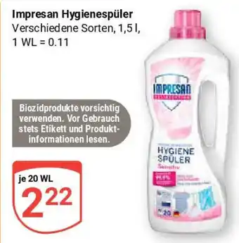 Globus Impresan Hygienespüler Angebot