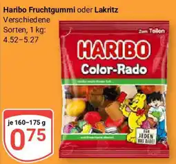 Globus Haribo Fruchtgummi oder Lakritz Angebot