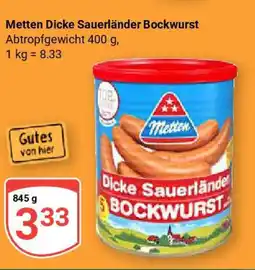 Globus Metten Dicke Sauerländer Bockwurst Angebot