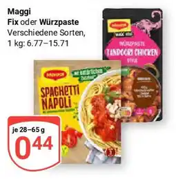Globus Maggi Fix oder Würzpaste Angebot
