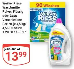 Globus Weißer Riese Waschmittel Pulver, Flüssig oder Caps Angebot