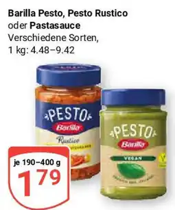 Globus Barilla Pesto, Pesto Rustico oder Pastasauce Angebot