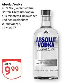 Globus Absolut Vodka Angebot