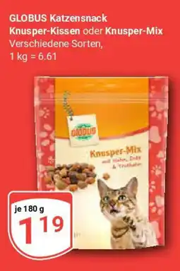 Globus GLOBUS Katzensnack Knusper-Kissen oder Knusper-Mix Angebot