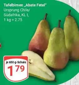 Globus Tafelbimnen,,Abate Fetel Angebot