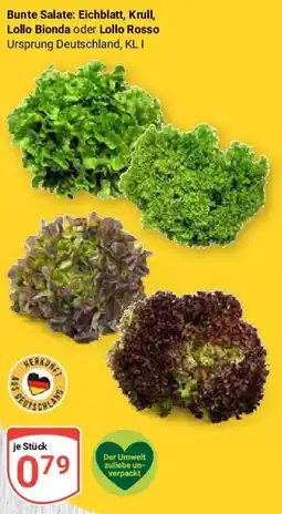 Globus Bunte Salate: Eichblatt, Krull, Lollo Bionda oder Lollo Rosso Angebot