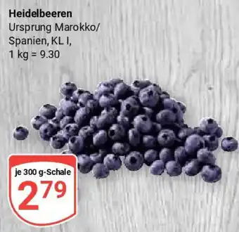 Globus Heidelbeeren Angebot