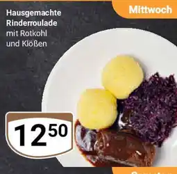 Globus Hausgemachte Hausgemachte Rinderroulade mit Rotkohl und Klößen Angebot