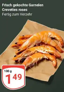 Globus Frisch gekochte Garnelen Crevettes roses Angebot