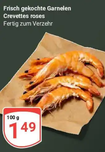 Globus Frisch gekochte Garnelen Crevettes roses Angebot