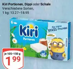 Globus Kiri Portionen, Dippi oder Schale Angebot