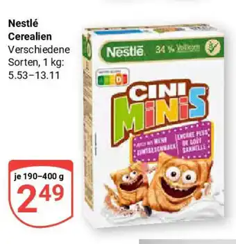 Globus Nestlé Cerealien Angebot