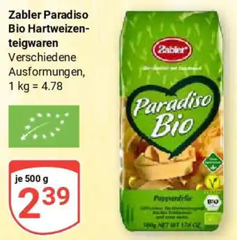 Globus Zabler Paradiso Bio Hartweizen- teigwaren Angebot