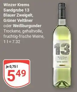Globus Winzer Krems Sandgrube 13 Blauer Zweigelt, Grüner Veltliner oder Weißburgunder Angebot