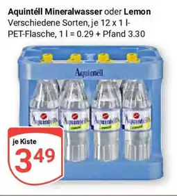Globus Aquintéll Mineralwasser oder Lemon Angebot