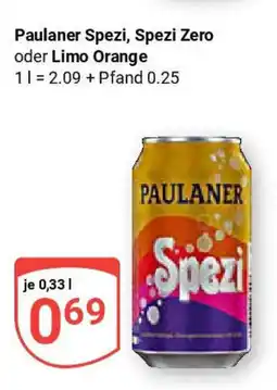 Globus Paulaner Spezi, Spezi Zero Angebot