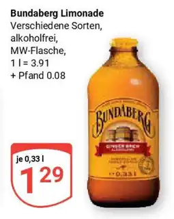 Globus Bundaberg Limonade Angebot