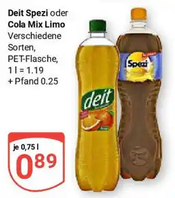 Globus Deit Spezi oder Cola Mix Limo Angebot