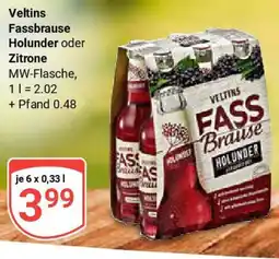 Globus 1 Fassbrause Holunder oder Zitrone Angebot