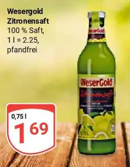 Globus Wesergold Zitronensaft Angebot