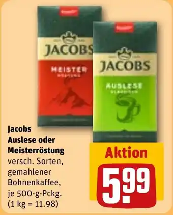 REWE Jacobs Auslese oder Meisterröstung Angebot