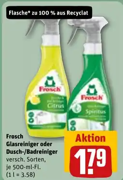 REWE Frosch Glasreiniger oder Dusch-/Badreiniger Angebot