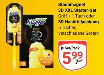 Globus Staubmagnet 3D XXL Starter-Set Griff+1 Tuch oder 3D Nachfüllpackung Angebot