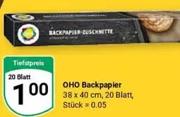 Globus OHO Backpapier Angebot