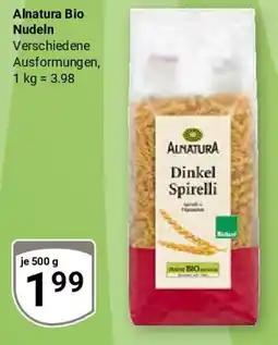 Globus Alnatura Bio Nudeln Angebot