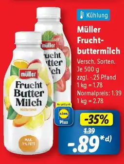 Lidl müller Frucht Butter Milch Angebot