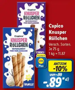 Lidl Capico Knusper Röllchen Angebot