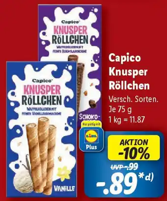 Lidl Capico Knusper Röllchen Angebot