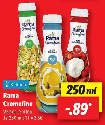 Lidl Rama Cremefine Angebot