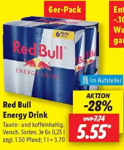 Lidl Red Bull Energy Drink Angebot