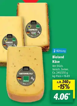 Lidl Bioland Käse Angebot