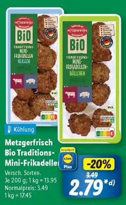 Lidl Metzgerfrisch Bio Traditions- Mini-Frikadelle Angebot