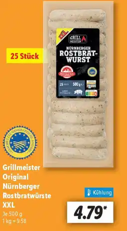 Lidl Grillmeister Original Nürnberger Rostbratwürste XXl Angebot