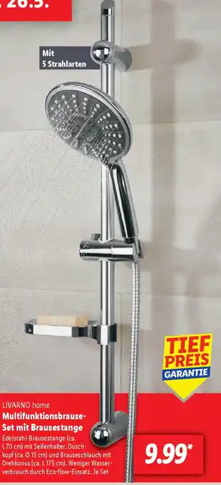 Lidl LIVARNO home Multifunktionsbrause- Set mit Brausestange Angebot