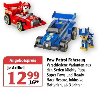 Globus Paw Patrol Fahrzeug Angebot