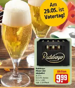 REWE Radeberger Pilsner oder alkoholfrei Angebot