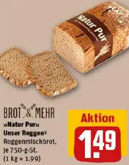 REWE BROT & MEHR Natur Pur Unser Roggen Angebot