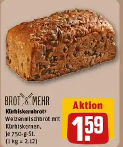 REWE BROT & MEHR Kürbiskernbrot Angebot